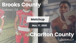 Matchup: Brooks County vs. Charlton County  2020
