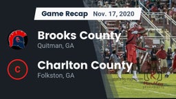 Recap: Brooks County  vs. Charlton County  2020