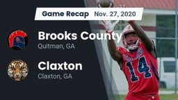 Recap: Brooks County  vs. Claxton  2020