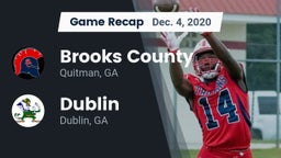 Recap: Brooks County  vs. Dublin  2020