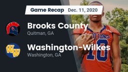 Recap: Brooks County  vs. Washington-Wilkes  2020