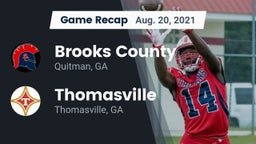 Recap: Brooks County  vs. Thomasville  2021