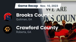 Recap: Brooks County  vs. Crawford County  2023