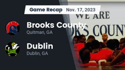 Recap: Brooks County  vs. Dublin  2023
