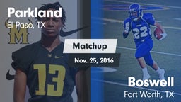 Matchup: Parkland vs. Boswell  2016