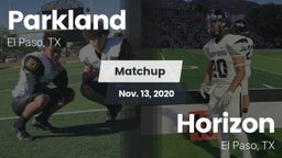 Matchup: Parkland vs. Horizon  2020
