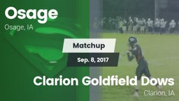 Matchup: Osage vs. Clarion Goldfield Dows  2017