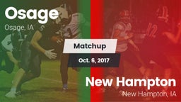 Matchup: Osage vs. New Hampton  2017