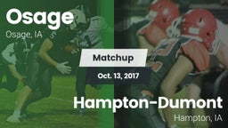 Matchup: Osage vs. Hampton-Dumont  2017