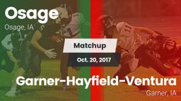 Matchup: Osage vs. Garner-Hayfield-Ventura  2017