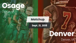 Matchup: Osage vs. Denver  2018