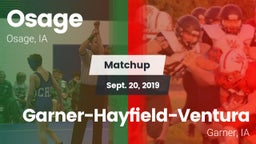 Matchup: Osage vs. Garner-Hayfield-Ventura  2019