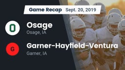 Recap: Osage  vs. Garner-Hayfield-Ventura  2019