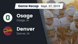 Recap: Osage  vs. Denver  2019