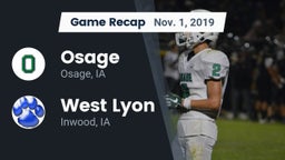 Recap: Osage  vs. West Lyon  2019