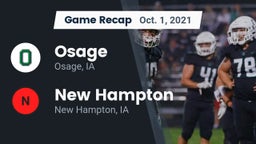 Recap: Osage  vs. New Hampton  2021