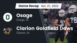 Recap: Osage  vs. Clarion Goldfield Dows  2022