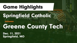 Springfield Catholic  vs Greene County Tech  Game Highlights - Dec. 11, 2021