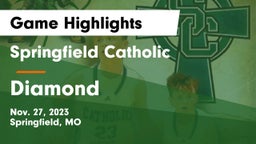 Springfield Catholic  vs Diamond  Game Highlights - Nov. 27, 2023