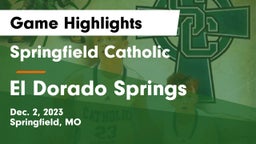 Springfield Catholic  vs El Dorado Springs  Game Highlights - Dec. 2, 2023