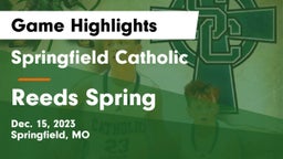 Springfield Catholic  vs Reeds Spring  Game Highlights - Dec. 15, 2023
