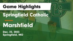Springfield Catholic  vs Marshfield  Game Highlights - Dec. 22, 2023