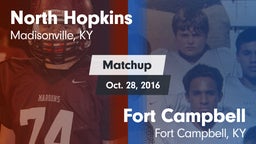 Matchup: North Hopkins vs. Fort Campbell  2016