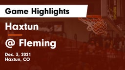 Haxtun  vs @ Fleming Game Highlights - Dec. 3, 2021