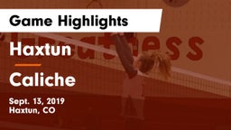 Haxtun  vs Caliche  Game Highlights - Sept. 13, 2019