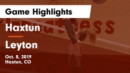 Haxtun  vs Leyton  Game Highlights - Oct. 8, 2019