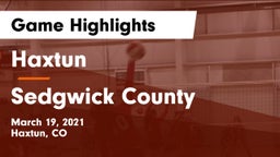 Haxtun  vs Sedgwick County Game Highlights - March 19, 2021