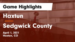 Haxtun  vs Sedgwick County Game Highlights - April 1, 2021