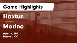 Haxtun  vs Merino Game Highlights - April 8, 2021