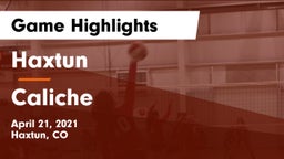 Haxtun  vs Caliche Game Highlights - April 21, 2021