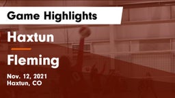 Haxtun  vs Fleming  Game Highlights - Nov. 12, 2021
