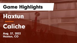 Haxtun  vs Caliche  Game Highlights - Aug. 27, 2022