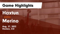 Haxtun  vs Merino  Game Highlights - Aug. 27, 2022