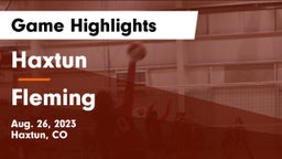 Haxtun  vs Fleming  Game Highlights - Aug. 26, 2023