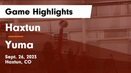 Haxtun  vs Yuma  Game Highlights - Sept. 26, 2023