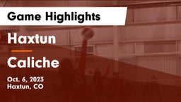 Haxtun  vs Caliche  Game Highlights - Oct. 6, 2023