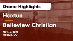 Haxtun  vs Belleview Christian Game Highlights - Nov. 3, 2023