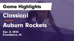Classical  vs Auburn  Rockets Game Highlights - Dec. 8, 2018