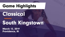 Classical  vs South Kingstown  Game Highlights - March 12, 2019