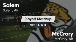 Matchup: Salem vs. McCrory  2016