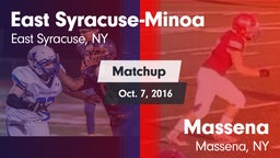 Matchup: East Syracuse-Minoa vs. Massena  2016