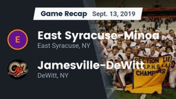 Recap: East Syracuse-Minoa  vs. Jamesville-DeWitt  2019