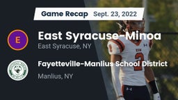 Recap: East Syracuse-Minoa  vs. Fayetteville-Manlius School District  2022