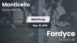 Matchup: Monticello vs. Fordyce  2016