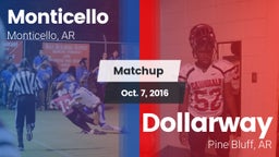 Matchup: Monticello vs. Dollarway  2016