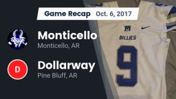 Recap: Monticello  vs. Dollarway  2017